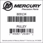 Mercruiser Alternator Pulley 809134