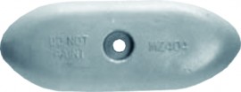 Martyr Aluminum Hull Anode, 9-1/4" L x 3-3/8" W x 3/4" H  CMMZ404A